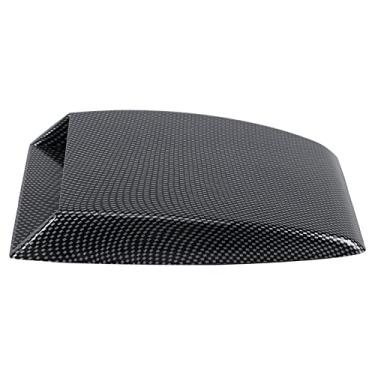 Imagem de Qudinip Colher universal de entrada de fluxo de ar para carro, grade de alumínio de plástico ABS, adesivo decorativo de ventilação do capô, com suporte autoadesivo, para a maioria dos carros e