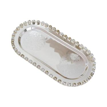 Imagem de Colaxi Bandeja de ferro para joias, prato para servir, expositor doméstico, organizador de pulseiras e colares para relógios femininos e mesa de