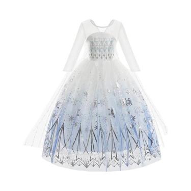 Imagem de Vestido De Princesa Elsa Para Meninas Bebês Disney Frozen 2 Rainha Da 