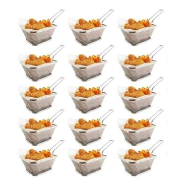 Imagem de Cesta Para Servir Porções Batata Frita Frango 13x11x8cm 15un - idea, I