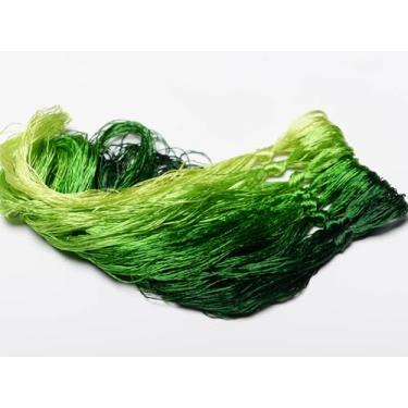 Imagem de RUSHIGUAN 100% pura natureza amoreira fio de seda acessório de joias flores artificiais ponto cruz bordado fio diy kits de costura 8 cores gradientes 22 m cada (1)