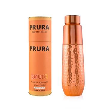 Imagem de PRURA Garrafa de água de cobre, um recipiente de cobre puro ayurvédico à prova de vazamento