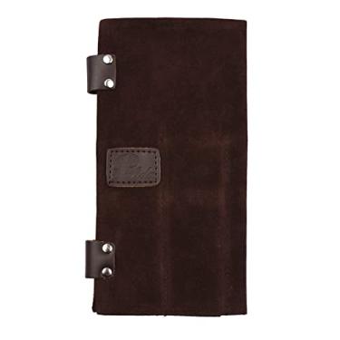 Imagem de Capa para Tesoura de Cabelo Bolsa Cabeleireiro Saco Salão Porta Pochete Couro Tecido Bolsas Clips