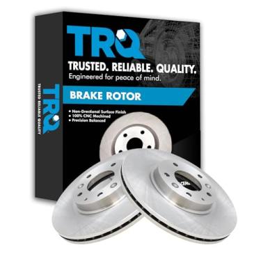 Imagem de TRQ Conjunto de par de rotores de freio a disco dianteiro para Mazda 6/2006-2012 Ford Fusion 2006-2011 Mercury Milan 2006-2013 / Lincoln MKZ 2006-2012 / Lincoln Zephyr 2006