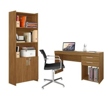 Imagem de Escritório Compacto 2 Peças Office Freijó Notável Móveis Freijó