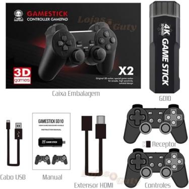 Imagem de Controlr sem fio HD,GD10 Game Stick embutido 40000 jogos 128GB 2.4G controlr sem fio HD console de videogame retrô 4k HD console de videogame