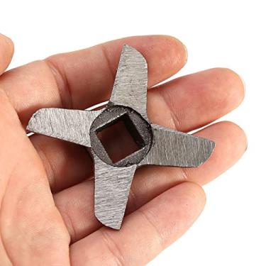 Imagem de GLOGLOW Moedor Elétrico de Moinho de Alimentos Em Forma de Cruz, Lâmina de Moedor de Carne de Aço, Peça de Reposição Durável para Batedeira, Prata, 5 Tipos Disponíveis, Ferramentas de Cozinha Resistentes à Ferrugem (Tamanho 10 (ID 19,8 mm / 0,78 pol. C 62,1 mm)