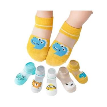 Imagem de Meias De Algodão Com Desenhos De Animais Para Bebês, 5 Pares, Meninos 