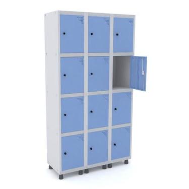 Imagem de Armário Guarda Volume Locker Roupeiro 12 Portas Aço GRP 503/12 - Pandi