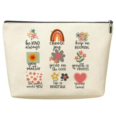 Imagem de Inspirador Cristão Saúde Mental Presentes Positivos para Mulheres Sister Birthda Christmas Bolsa de Maquiagem Sacos Cosméticos, You Aer Loved 1210, 9.8 x 7 inch