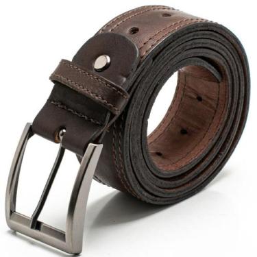 Imagem de Cinto Largo Masculino Em Couro 100 Natural - FranBoots, Marrom