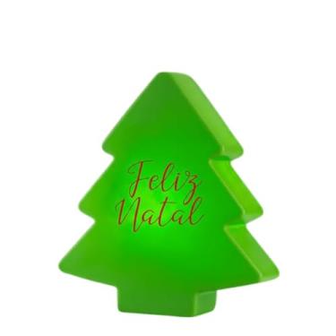 Imagem de Luminária Árvore de Natal LED Verde, Decorativa com Luz, Design Natalino para Casa e Festas, Formato Pinheiro