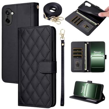 Imagem de Furiet Argyle Capa carteira para OnePlus Ace 5 Racing com alça removível de pulso/ombro compartimentos para cartões, bolsa fólio, acessórios de couro PU de luxo para 1 + 1 + Ace5 5Racing feminina