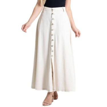 Imagem de Saia Linho Sawary Midi - 280334 44-Feminino