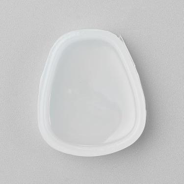 Imagem de 10 moldes de silicone DIY, moldes de fundição de resina de design oval branco para fazer velas, chocolate, doces, fondant ou decoração de bolos DIY e decoração de escultura doméstica, 3,8 x 3,3 x 1 cm