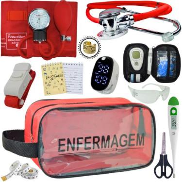 Imagem de Kit Enfermagem Aparelho Pressão Esteto Frete Grátis Promocao - Love Sa