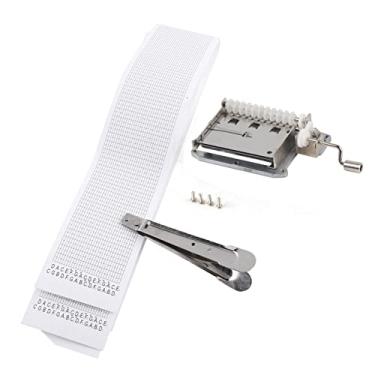 Imagem de CUOFYUNL 30 Nota Manivela Fita Caixa de Música Movimento Parte Perfurador 3 Tiras DIY Suas Músicas