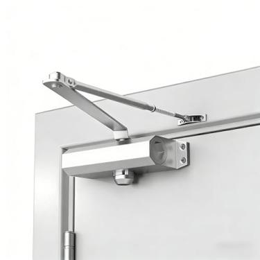 Imagem de Fechador Automático de Porta com Mola e Área de Freio - Para Portas de 25-45kg, Fechamento Suave e Durável para Residência e Comércio (Prata)