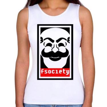 Imagem de Regata Feminina Fsociety - Foca na Moda, Branco, G
