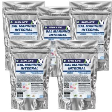 Imagem de Sal Integral Moido Fino Iodado 5kg 100% Integral de Mossoro - Natura L