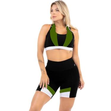 Imagem de Conjunto De Academia Short E Top Feminino Grosso Não Marca - HYPE MODA
