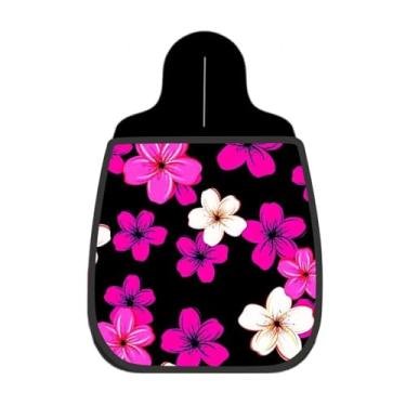 Imagem de Lixeira De Carro Organizador Lixinhocar Flores Rosa Fundo Preto
