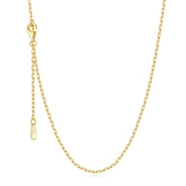 Imagem de BRAYEG Corrente de ouro masculina de ouro 14 quilates para mulheres e homens, 18-20inchs, Metal, Sem Pedra Preciosa