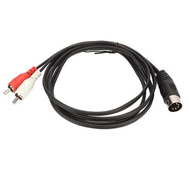 Imagem de 5 Pinos Din Macho Para 2 R Macho Cabo Capa 2 R Para Din Cabo De Conexão De Som Cabo Adaptador Para Fones De Ouvido