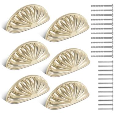 Imagem de MABCIRY Puxador de armário dourado, puxadores de gaveta de copos resistentes, puxador de gaveta de copo compacto, puxador elegante para armário de copos, alça decorativa para móveis domésticos (ouro)
