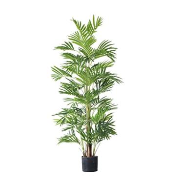 Imagem de SLGGPJBU Plantas falsas planta artificial estilo nórdico árvore artificial sala de estar interior planta verde chão bonsai decoração interior árvore falsa plantas artificiais interior exterior, altura