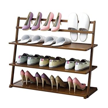 Imagem de HHHJQFAAT Sapateira de entrada sapateira multicamadas sapateira armário de armazenamento prateleira doméstica armário de armazenamento organizador de sapatos marrom (uma cor X)