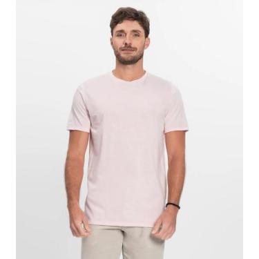 Imagem de Camiseta Masculina Manga Curta Meia Malha Diametro Rosa, P, Rosa