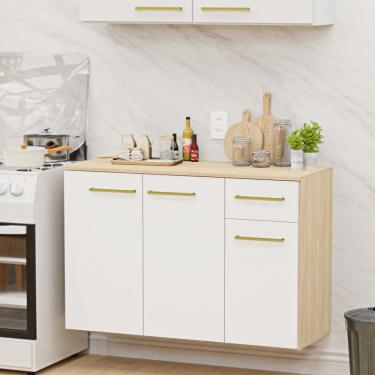 Imagem de Balcão Auxiliar Modulado 15mm Bancada Cozinha Compacta