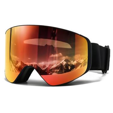 Imagem de SUNGAIT Óculos de esqui sem moldura para neve e snowboard para homens, mulheres, jovens, anti-embaciamento, proteção UV400 resistente a impactos