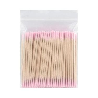 Imagem de Cotonetes De Madeira Com Ponta Dupla Descartáveis Para Lábios, Limpeza