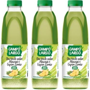 Imagem de Chá Verde Abacaxi e Capim Limão 900ml Campo Largo Kit 3 Unid