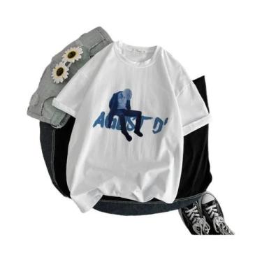 Imagem de Camiseta Feminina Coreana KPOP Agust D D-2 Álbum Yoongi Streetwear Gol