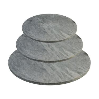 Imagem de Kit 3 Discos Para Assar Pizza Assadeira Em Pedra Sabão P M G.