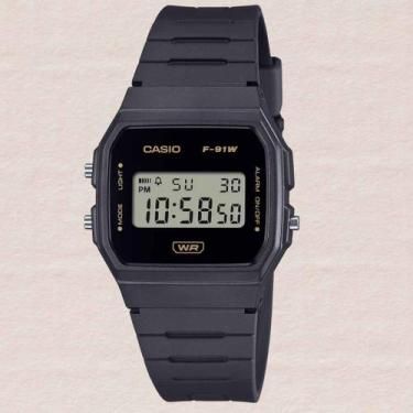 Imagem de Relógio Casio F-91WB-8ADF Unissex Digital Resina Vintage