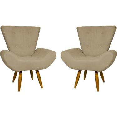 Imagem de Kit 2 Poltronas Decorativa Para Sala Recepção Manicure Consultório Esc