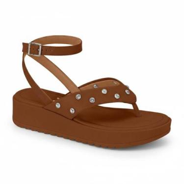 Imagem de Sandália Feminina Papete Vizzano Flatform Estilo Casual Confortável Or