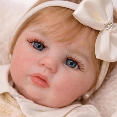 Imagem de Bebê Reborn Abigail Loira Corpinho em Vinil Siliconado Para Banho Pint