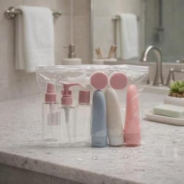 Imagem de Kit Frascos Para Viagem Com 11 Peças Reutilizáveis - GENERICA, Cores s