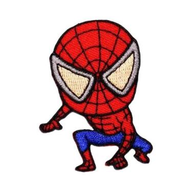 Imagem de Patch Bordado Do Desenho Animado Do Homem-Aranha Da Marvel Para Decora