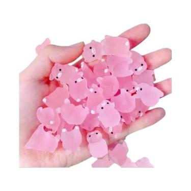 Imagem de Miniaturas De Porquinhos Rosas 30 Peças Que Brilham No Escuro Para Dec