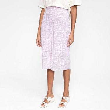 Imagem de Saia Midi Lecimar Botões-Feminino