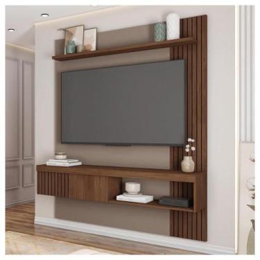 Imagem de Painel Para Tv Até 55 Polegadas Marrom Moon Caemmun - CAEMMUN MÓVEIS