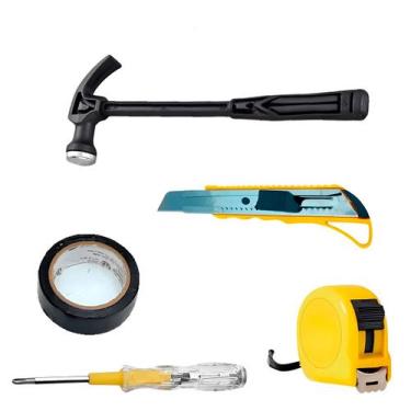Imagem de Kit de Ferramentas 5 Peças Martelo Estilete Reparos - Dolce Magazine S
