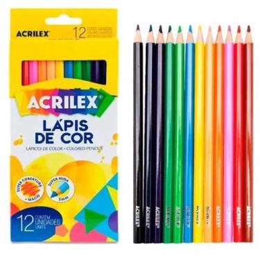 Imagem de Lápis de Cor 12 Cores Hexagonal Acrilex (SKU 12619)