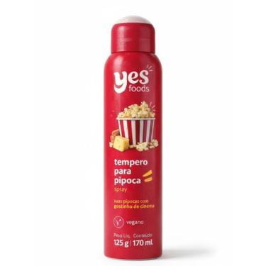 Imagem de Tempero para Pipoca Spray Yes Foods Sabor Manteiga 125g Vegano